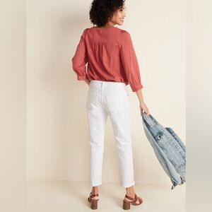 Old Navy White Straight-Leg Jeans for Women
